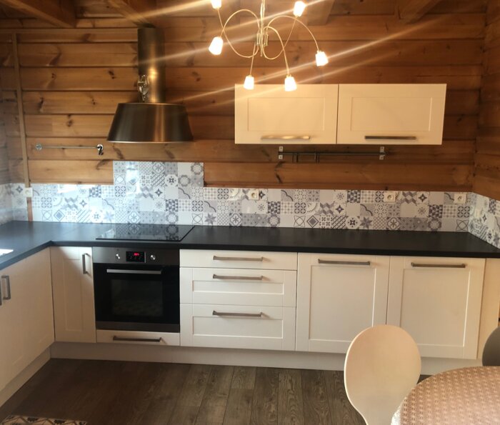 Pose - Crédence carreau ciment gris